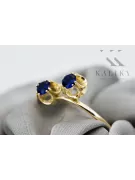 Sapphire 14K Yellow gold Ring Vintage craft vrc266y
